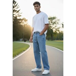 Red Head Men's Jeans 34x30 Blue Straight Leg 100% Cotton Mid Rise Work Casual